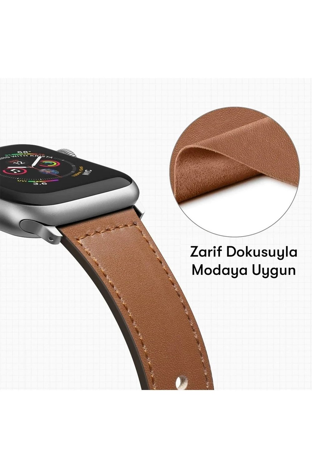 Mey İthalat®   Watch 42mm KR415 Luaz Deri Kordon - Turuncu