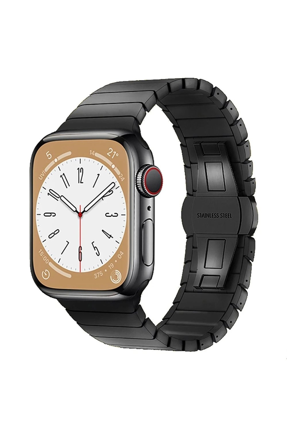 Mey İthalat®   Watch 42mm KR416 Huks Kordon - Siyah