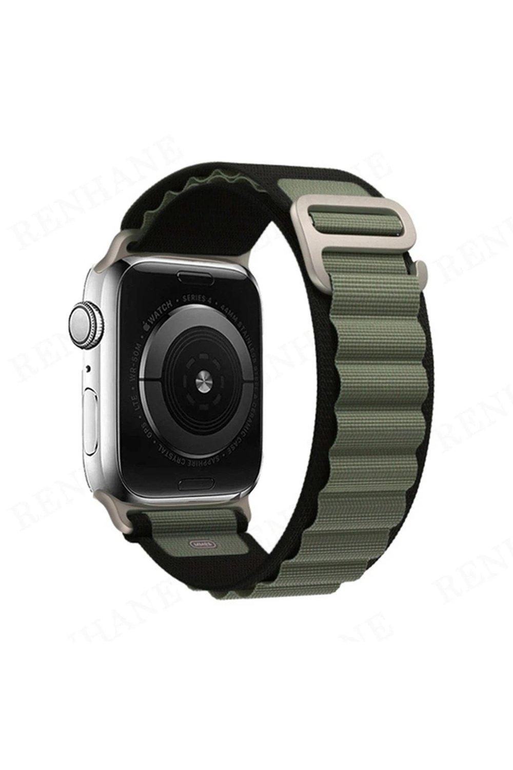 Mey İthalat®   Watch 42mm Mountain Kordon - Siyah-Yeşil