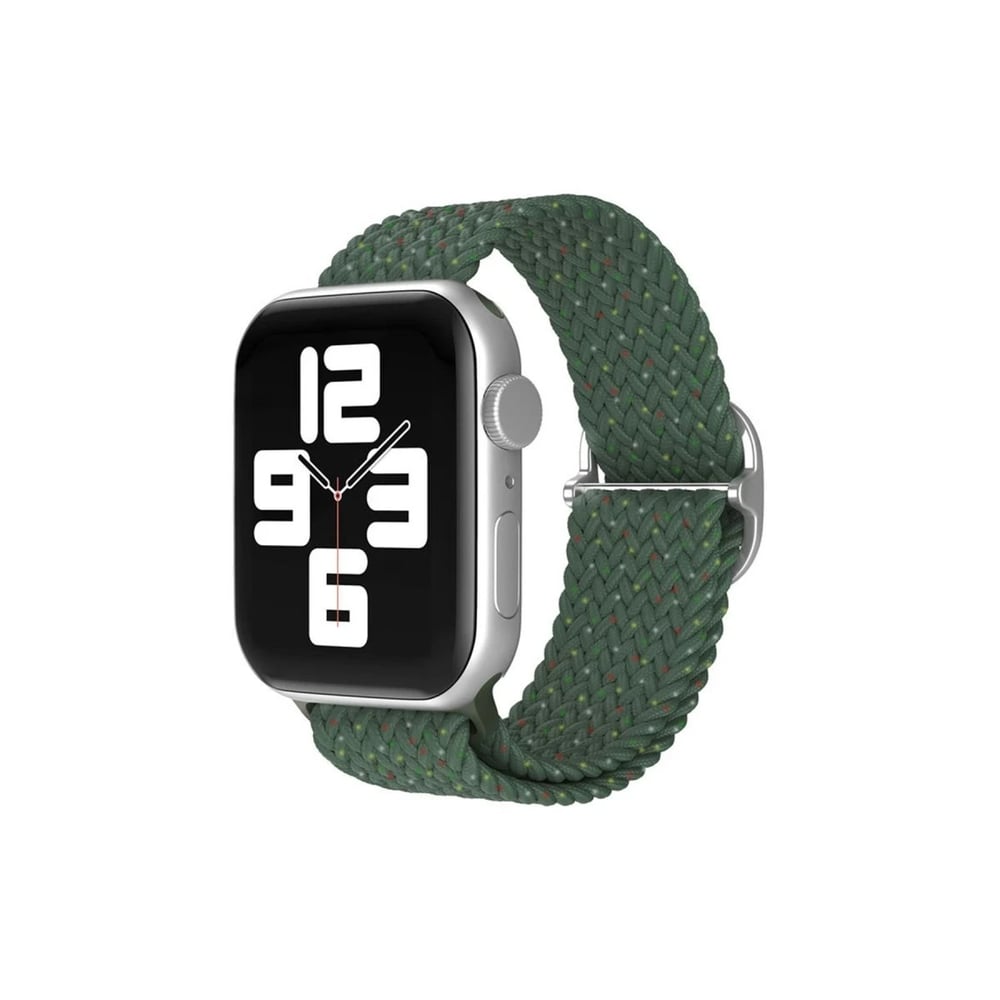 Mey İthalat®   Watch 42mm Star Kordon - Benekli Koyu Yeşil