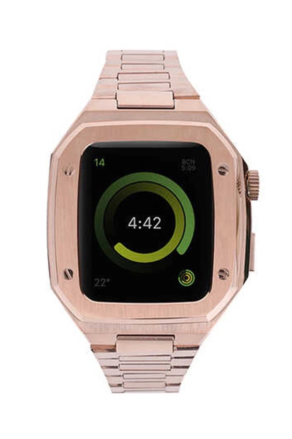 Mey İthalat®   Watch 44mm Metal Petek Kasalı Kordon - Rose Gold
