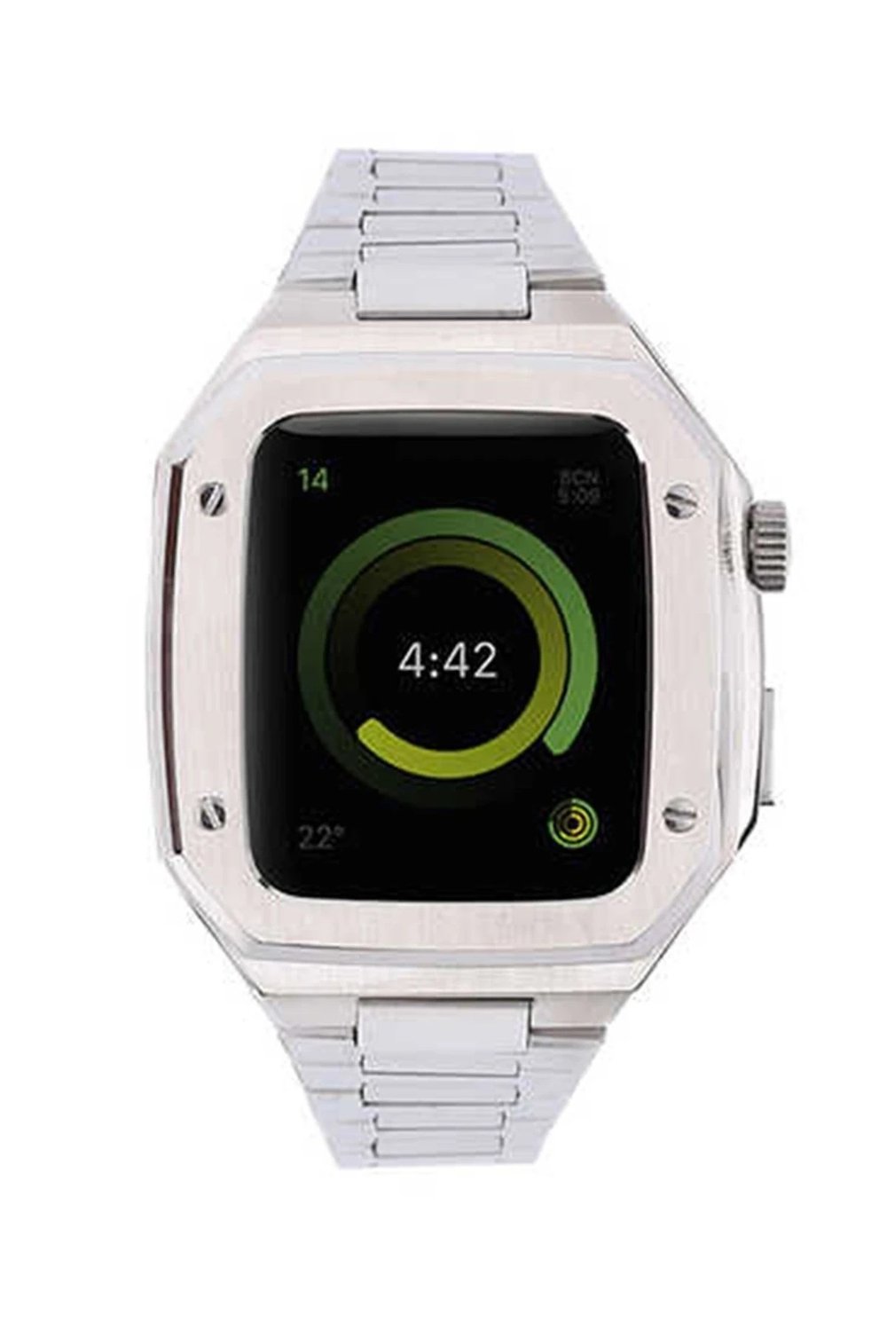 Mey İthalat®   Watch 44mm Metal Petek Kasalı Kordon - Gümüş
