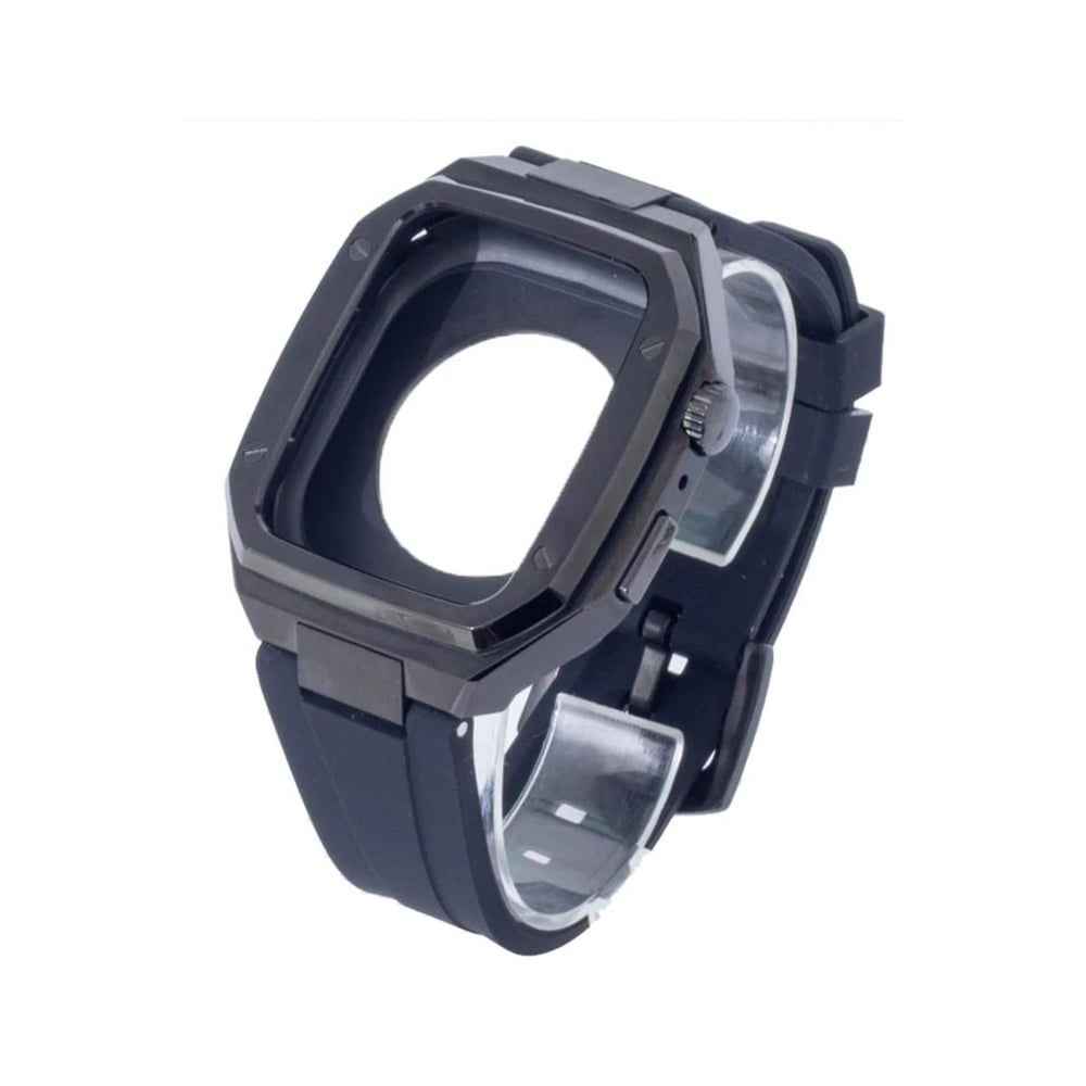 Mey İthalat®   Watch 45mm KR402 Metal Kasa Silikon Kordon - Siyah