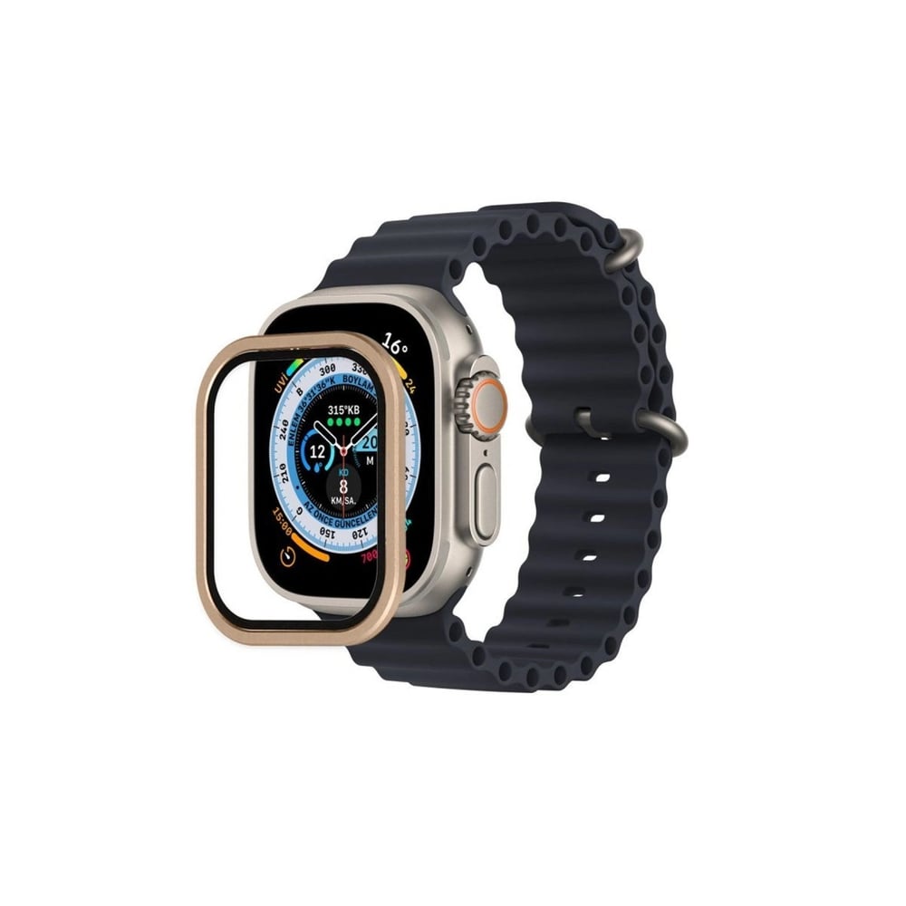Mey İthalat®   Watch Ultra 49mm Alüminyum Kasa Cam Ekran Koruyucu - Yıldız Işığı
