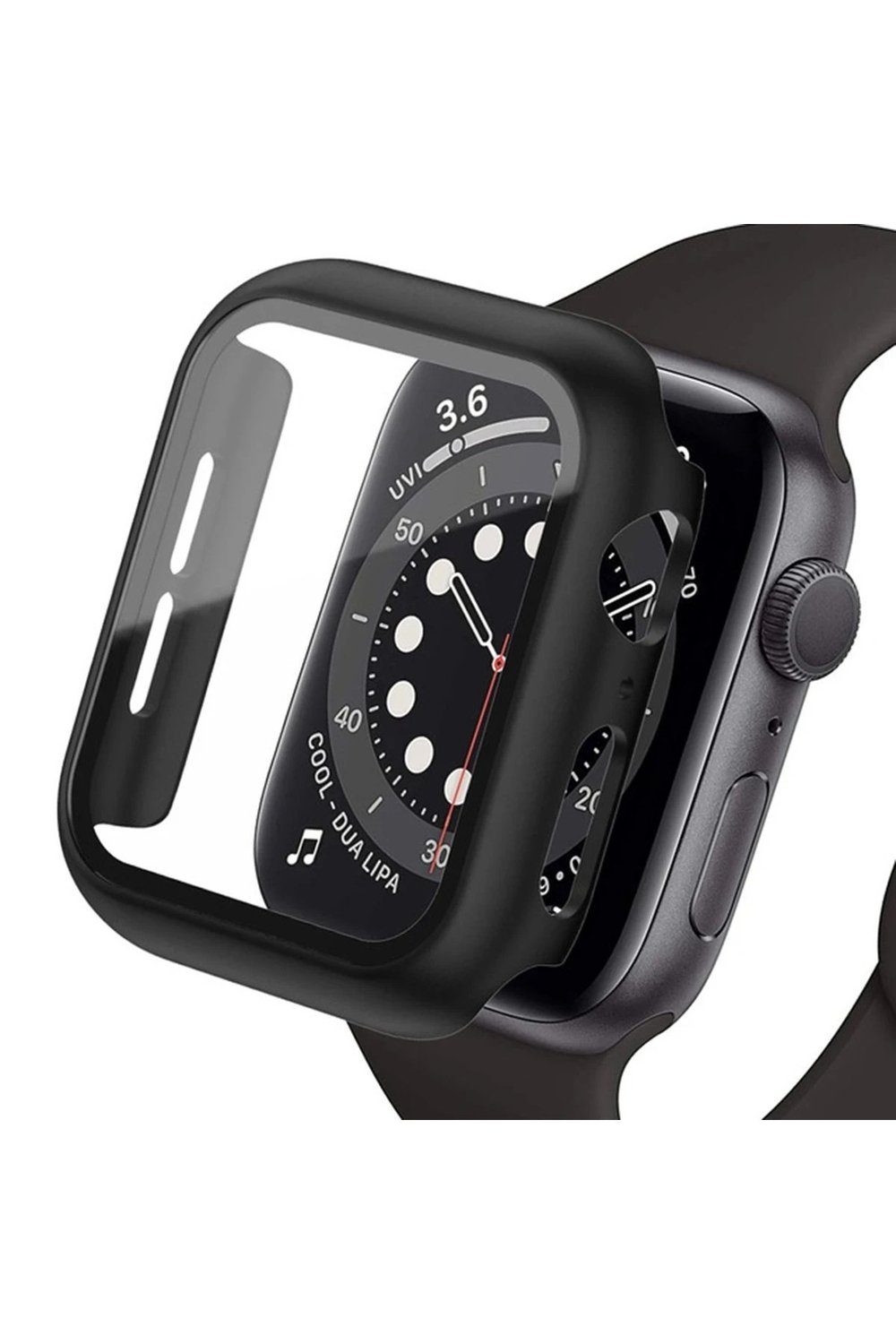 Mey İthalat®   Watch Ultra 49mm Camlı Kasa Ekran Koruyucu - Siyah