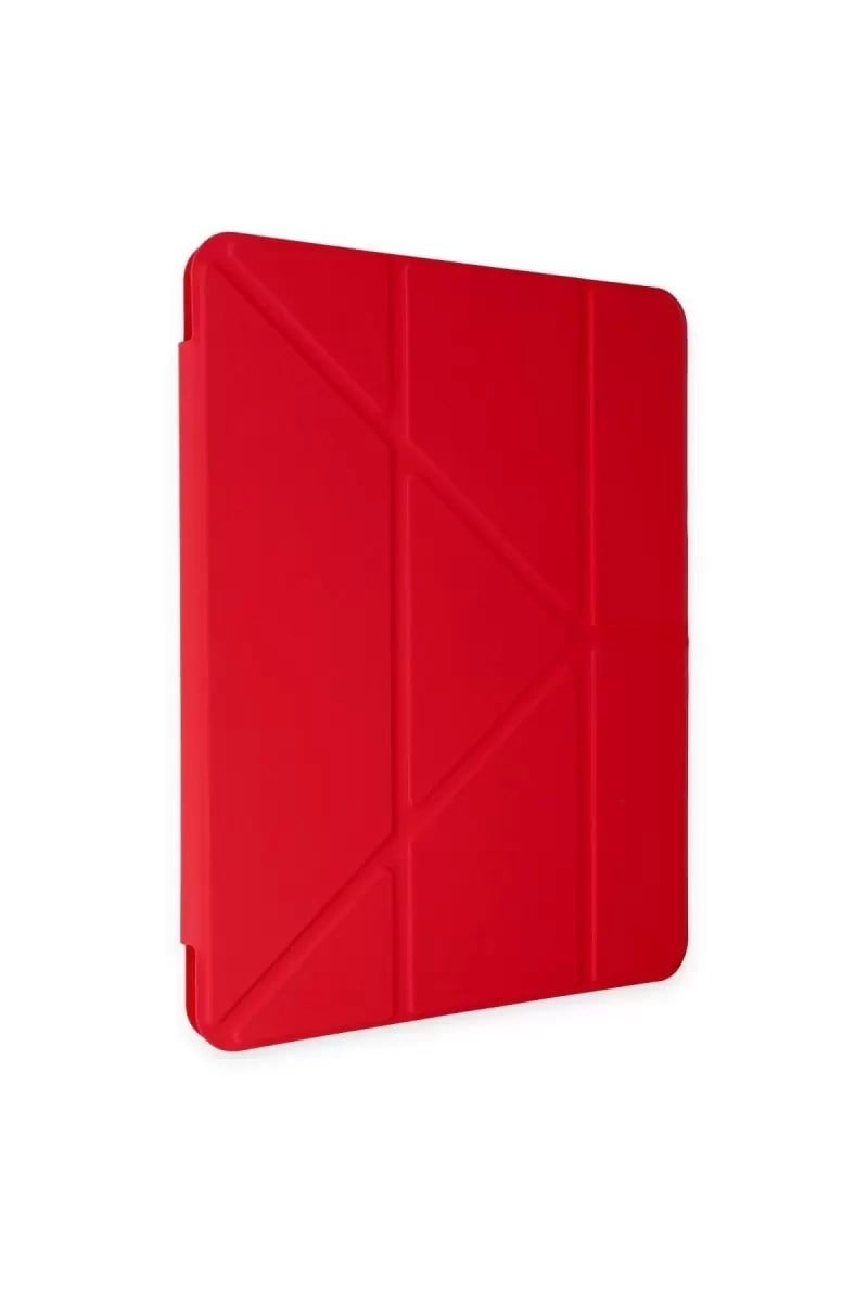 Mey İthalat®   iPad Air 4 10.9 Kılıf Kalemlikli Mars Tablet Kılıfı - Kırmızı