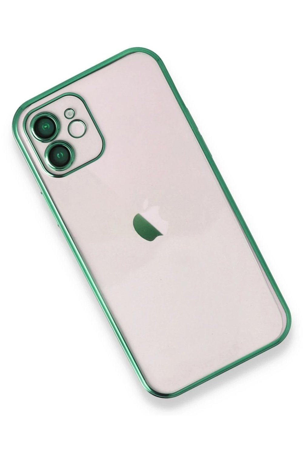 Mey İthalat®   iPhone 11 Kılıf  Lensli Silikon - Yeşil