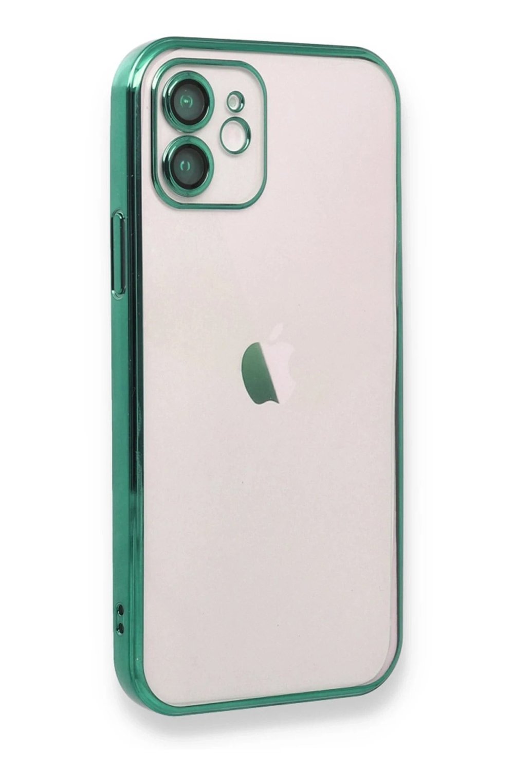 Mey İthalat®   iPhone 11 Kılıf  Lensli Silikon - Yeşil