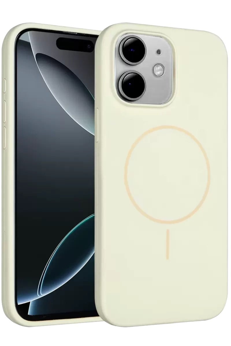 Mey İthalat®   iPhone 11 Kılıf Jully Magsafe Kapak - Bej