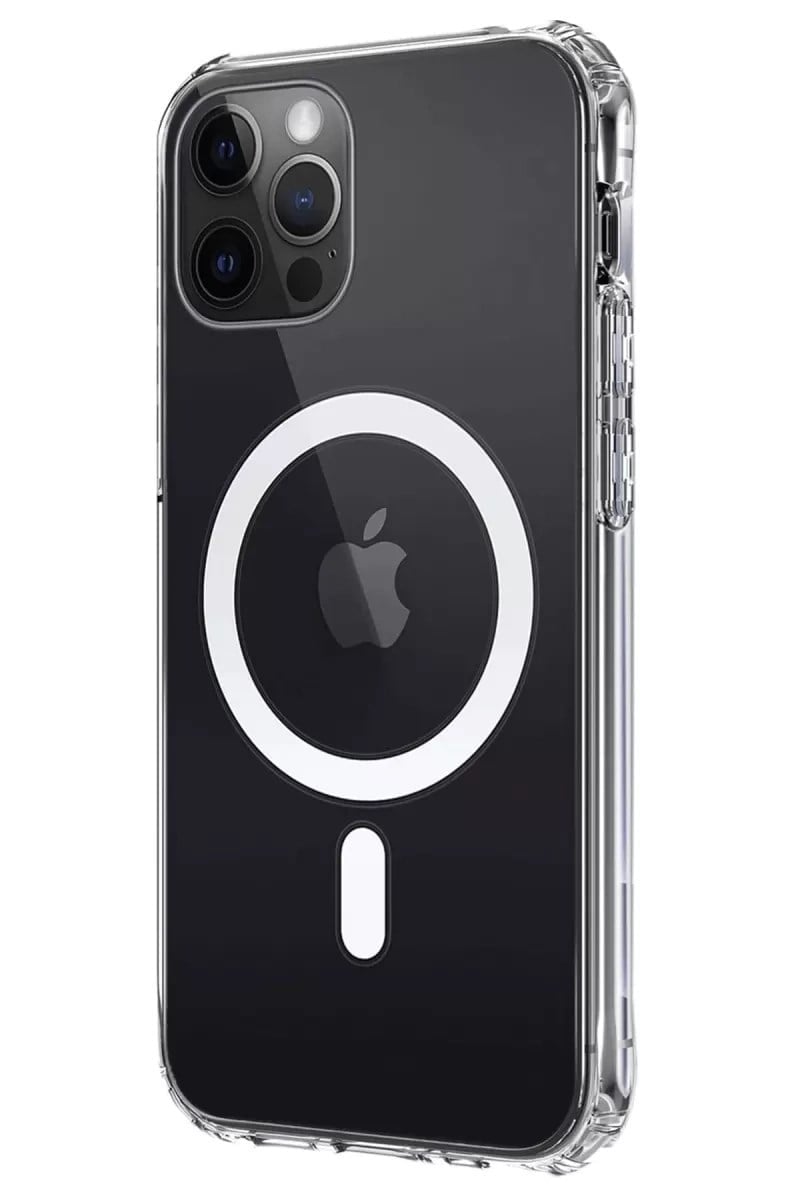 Mey İthalat®   iPhone 12 Kılıf Magneticsafe Şeffaf Silikon - Şeffaf