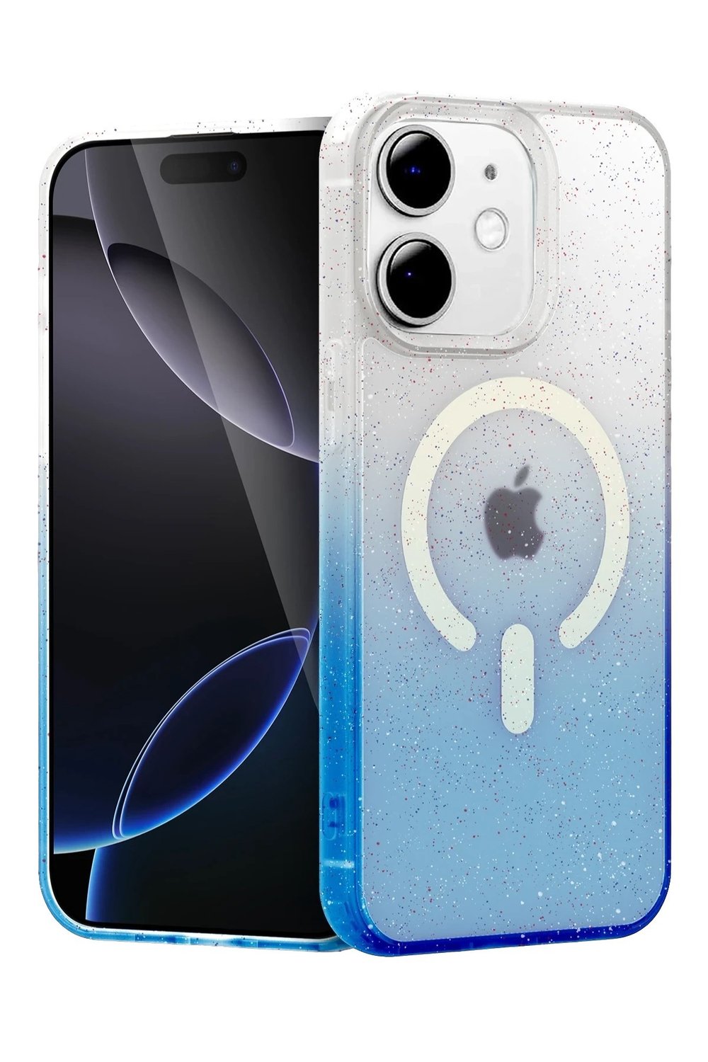 Mey İthalat®   iPhone 12 Pummel Shiny Magsafe Kapak - Mavi