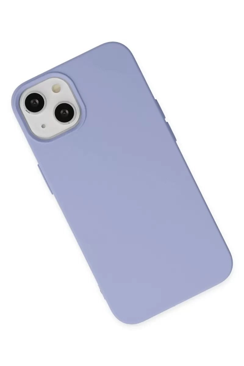 Mey İthalat®   iPhone 14 Kılıf Nano içi Kadife Silikon - Lila