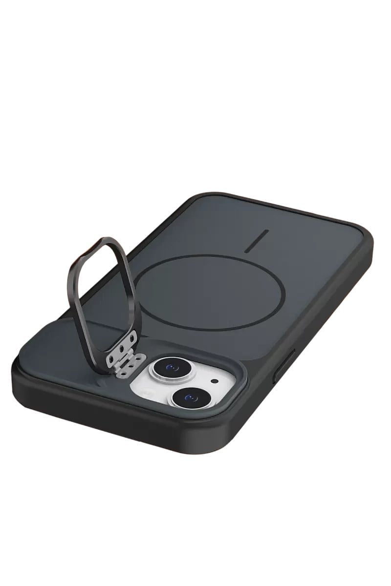 Mey İthalat®   iPhone 14 Pale Magsafe Standlı Kapak- Siyah