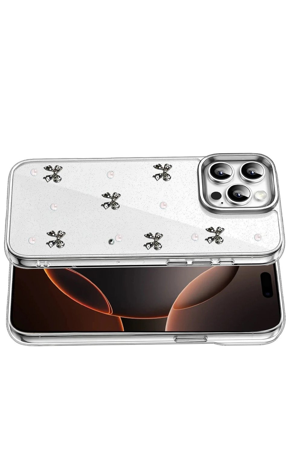 Mey İthalat®   iPhone 14 Pro Max Fiyonk Desenli Kapak - Desen 8