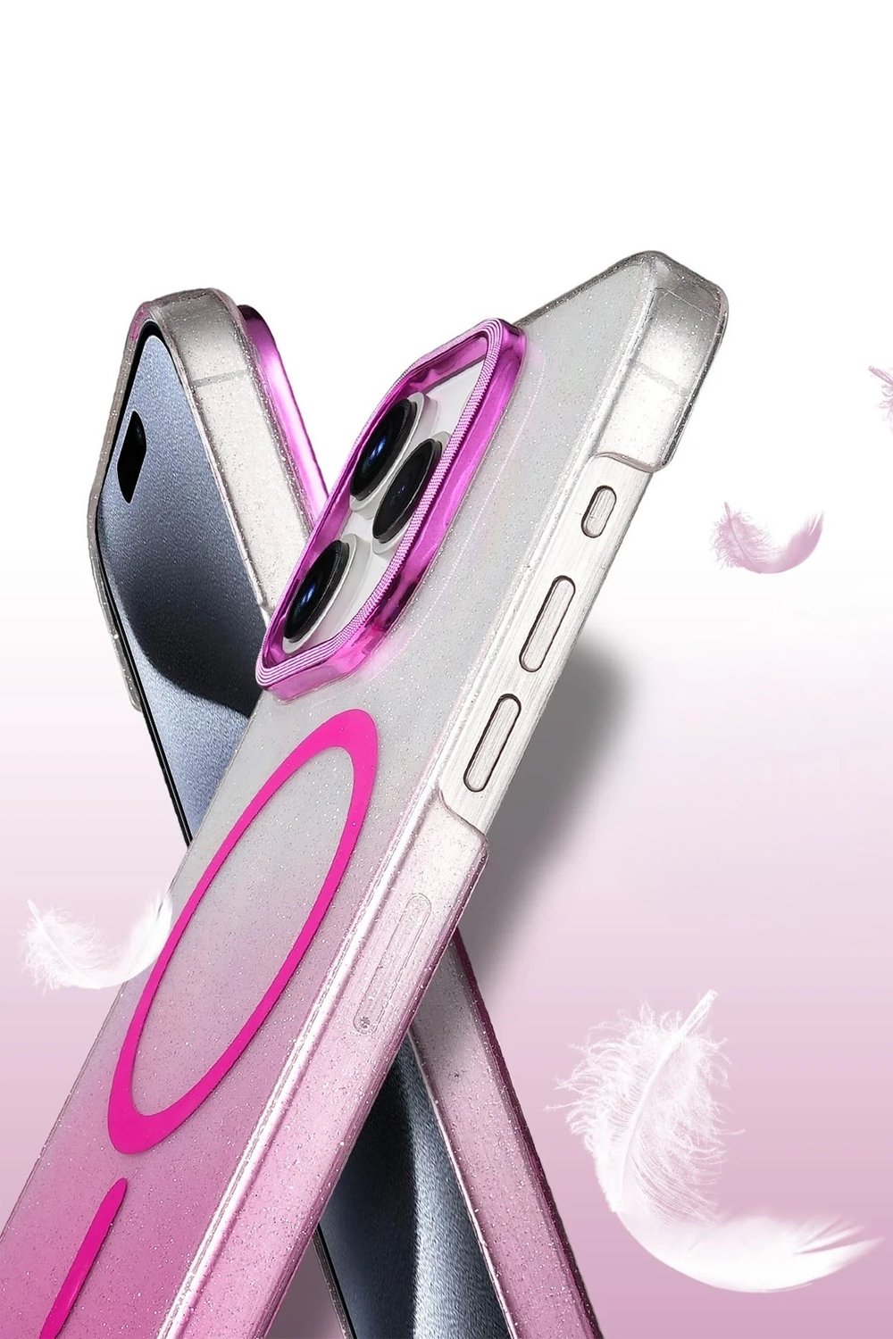 Mey İthalat®   iPhone 14 Pro Max Glossy Magsafe Kapak - Pembe