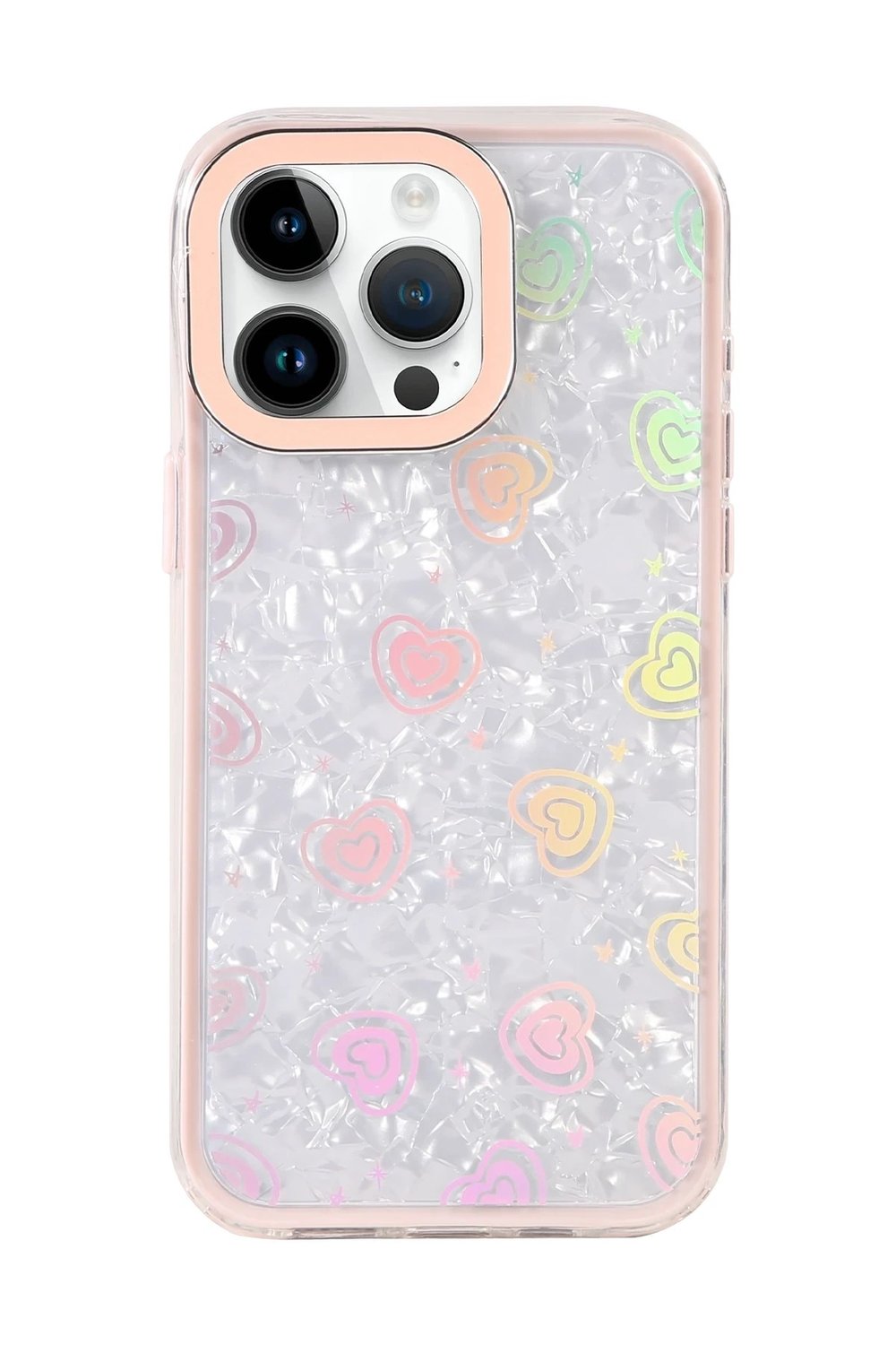 Mey İthalat®   iPhone 14 Pro Max Lumi Desenli Kapak - Pembe