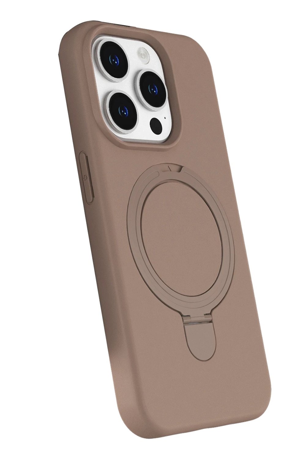 Mey İthalat®   iPhone 14 Pro Max Regal Magsafe Standlı Kapak - Çöl Titanyum
