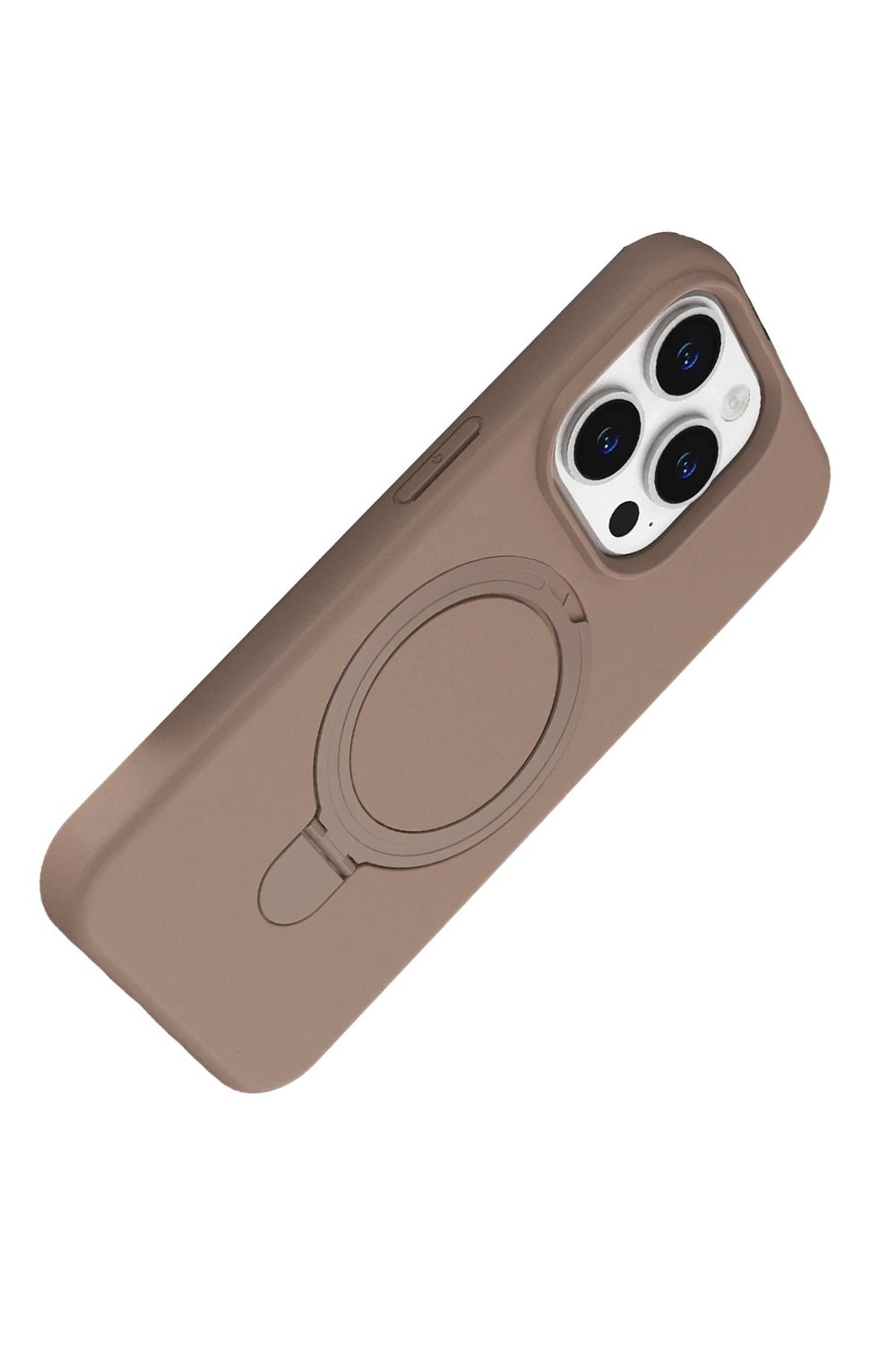 Mey İthalat®   iPhone 14 Pro Max Regal Magsafe Standlı Kapak - Çöl Titanyum
