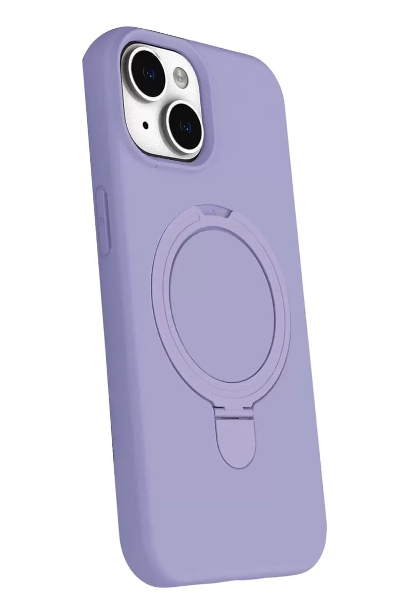 Mey İthalat®   iPhone 14 Regal Magsafe Standlı Kapak - Lila