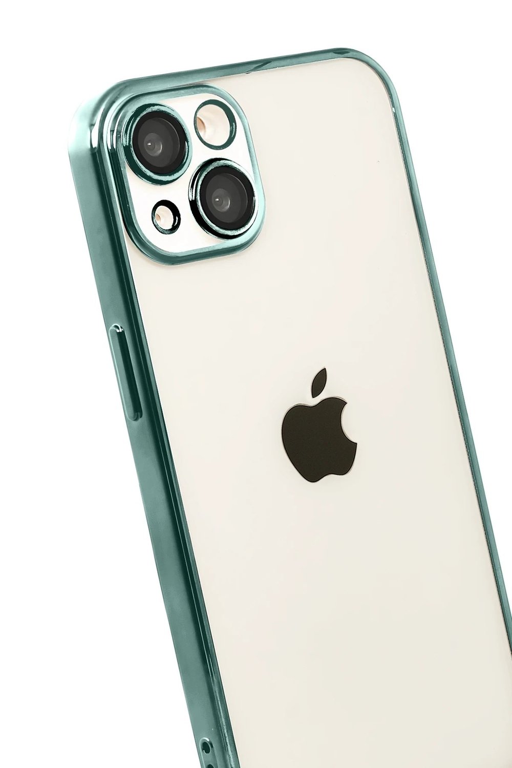 Mey İthalat®   iPhone 15  Lensli Silikon - Yeşil