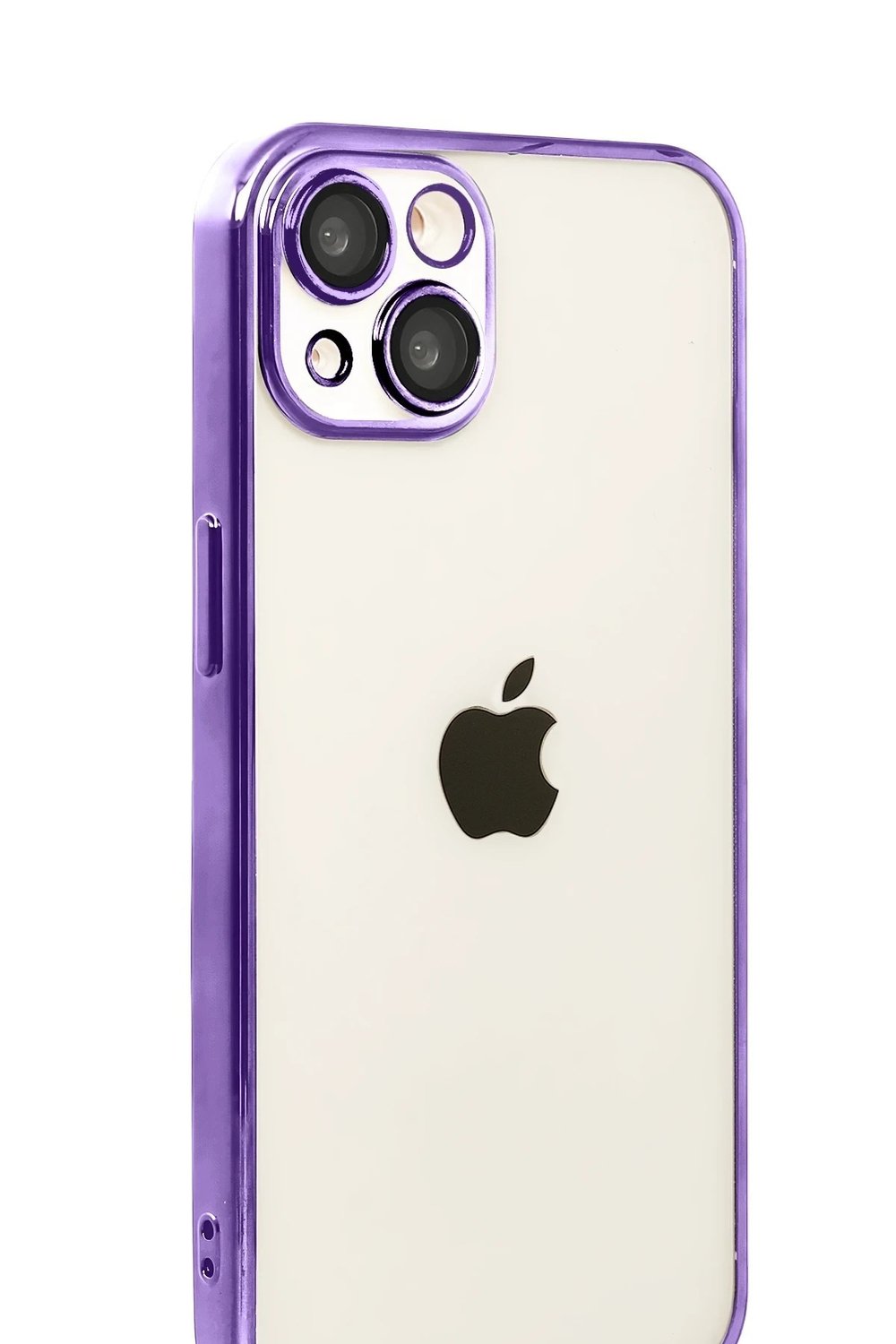 Mey İthalat®   iPhone 15  Lensli Silikon - Mor