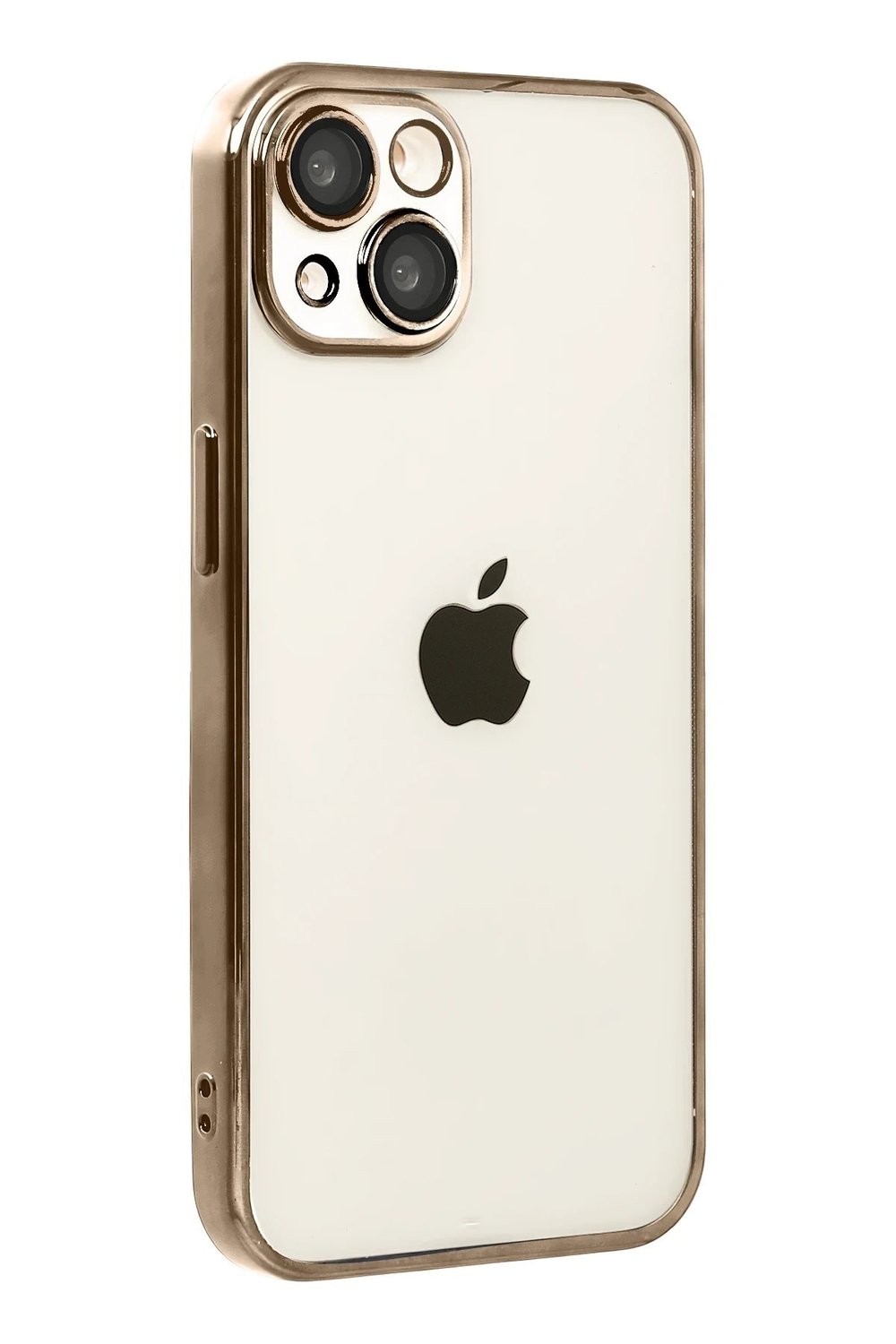 Mey İthalat®   iPhone 15  Lensli Silikon - Çöl Titanyum