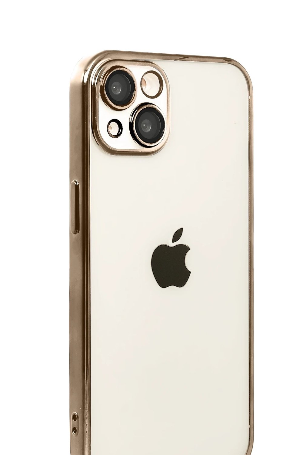 Mey İthalat®   iPhone 15  Lensli Silikon - Çöl Titanyum