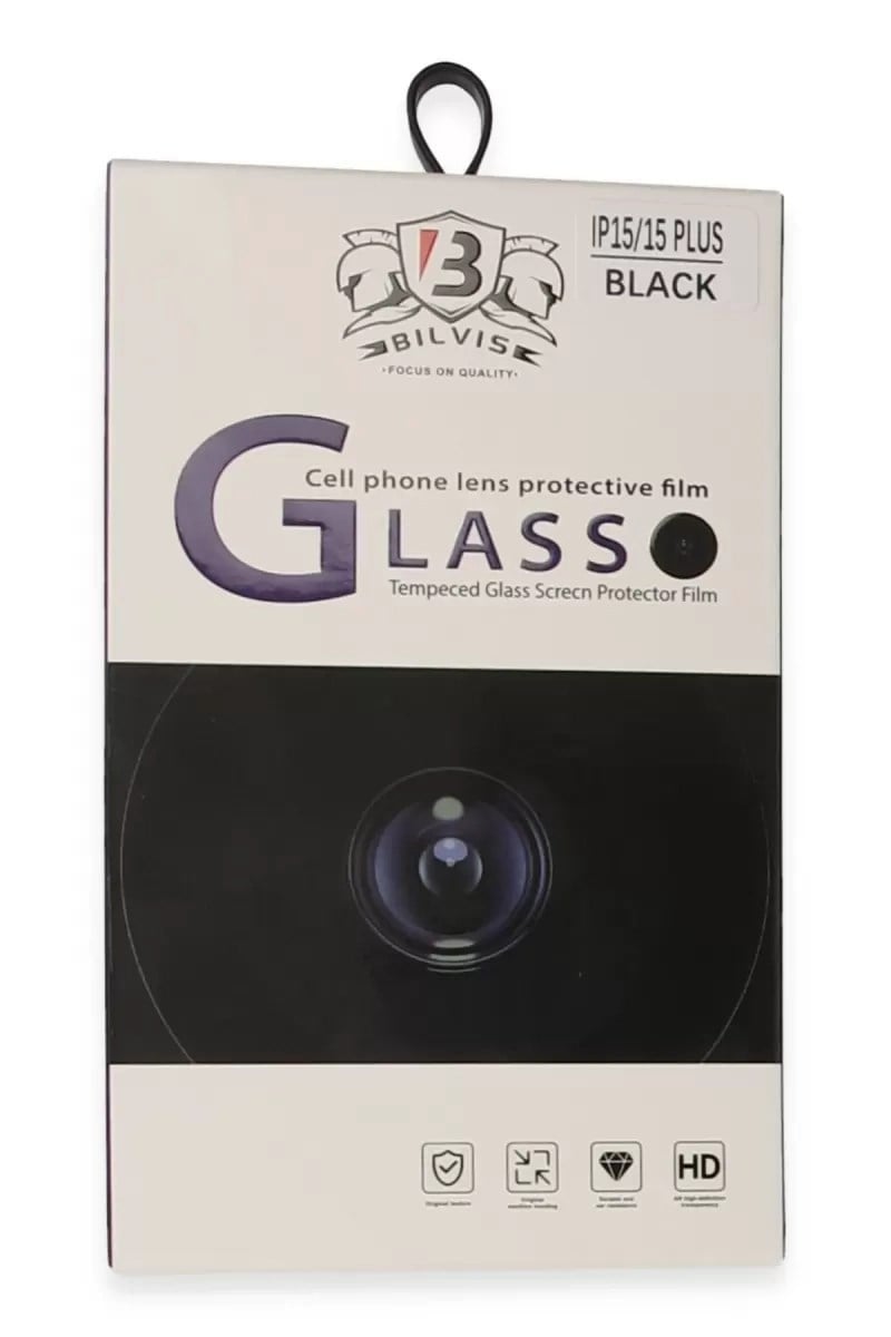 Mey İthalat®   iPhone 15 Bilvis Titan Kamera Lens - Siyah