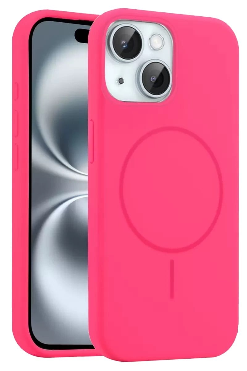Mey İthalat®   iPhone 15 Kılıf Jully Magsafe Kapak - Pembe