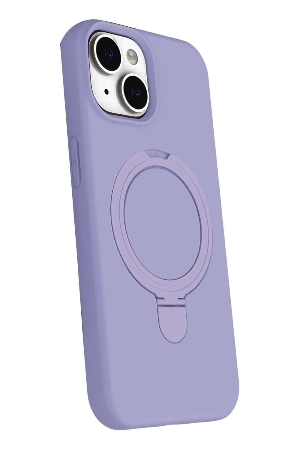 Mey İthalat®   iPhone 15 Plus Regal Magsafe Standlı Kapak - Lila