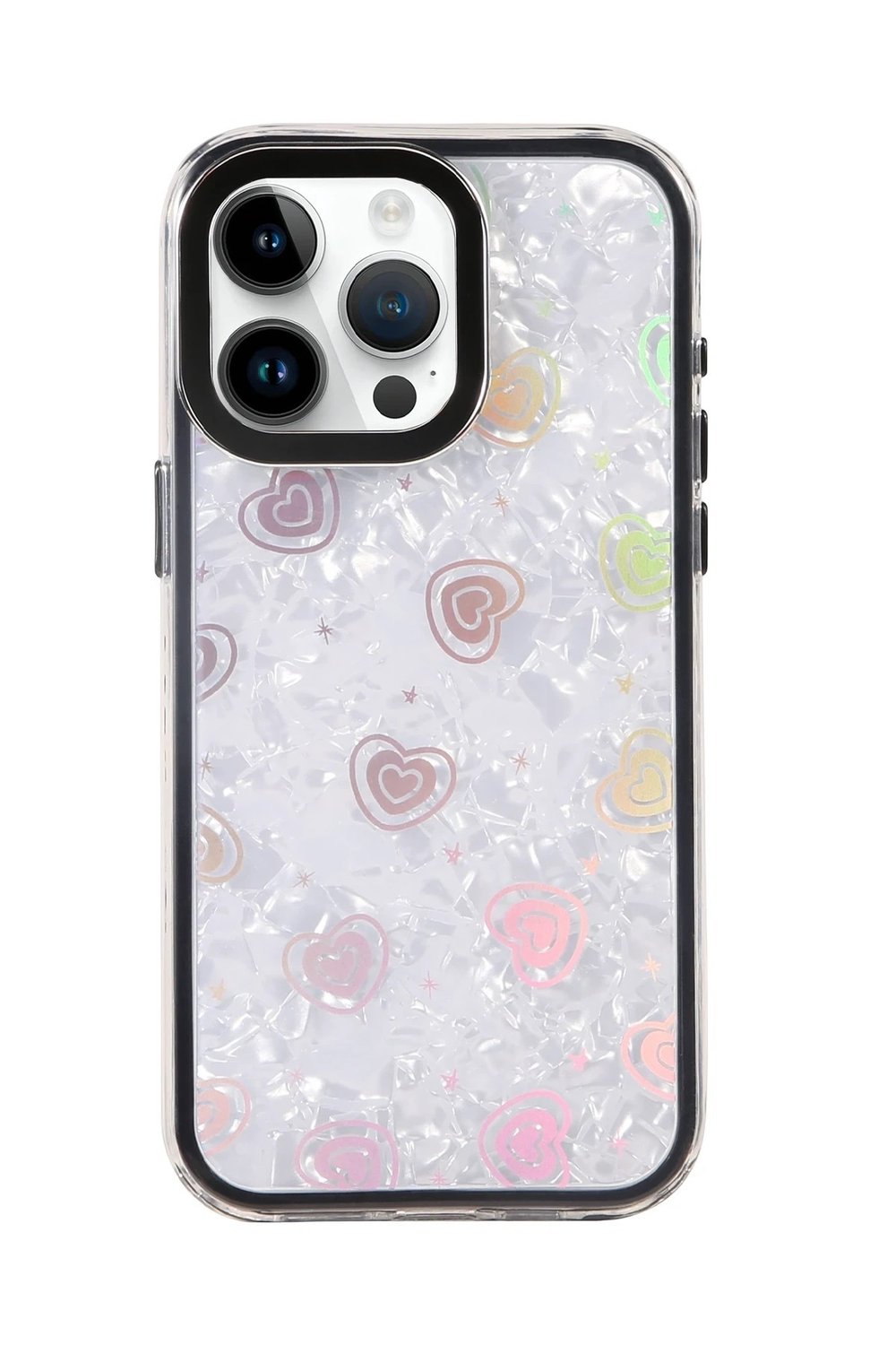 Mey İthalat®   iPhone 15 Pro Lumi Desenli Kapak - Siyah