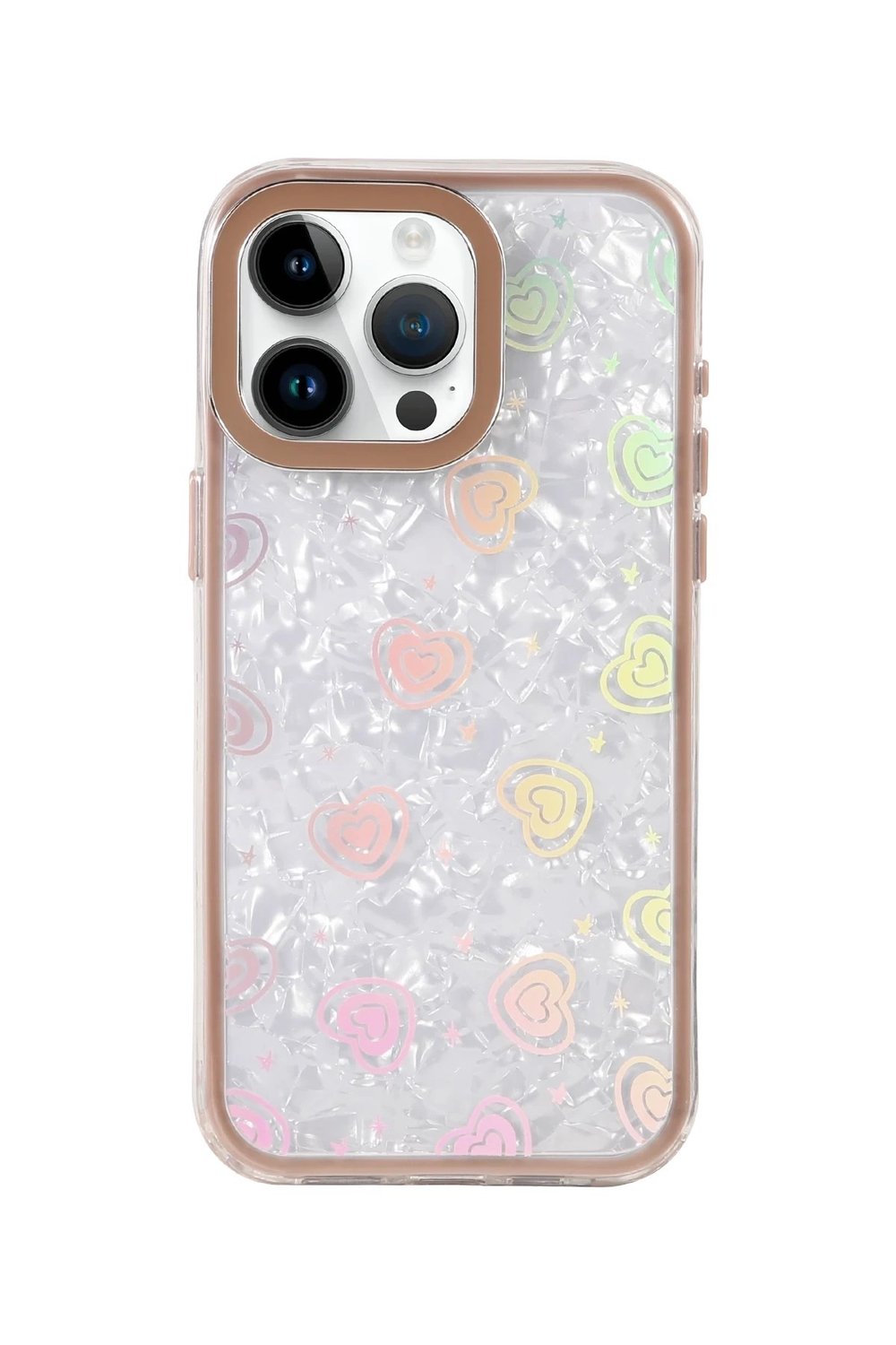 Mey İthalat®   iPhone 15 Pro Lumi Desenli Kapak - Çöl Titanyum