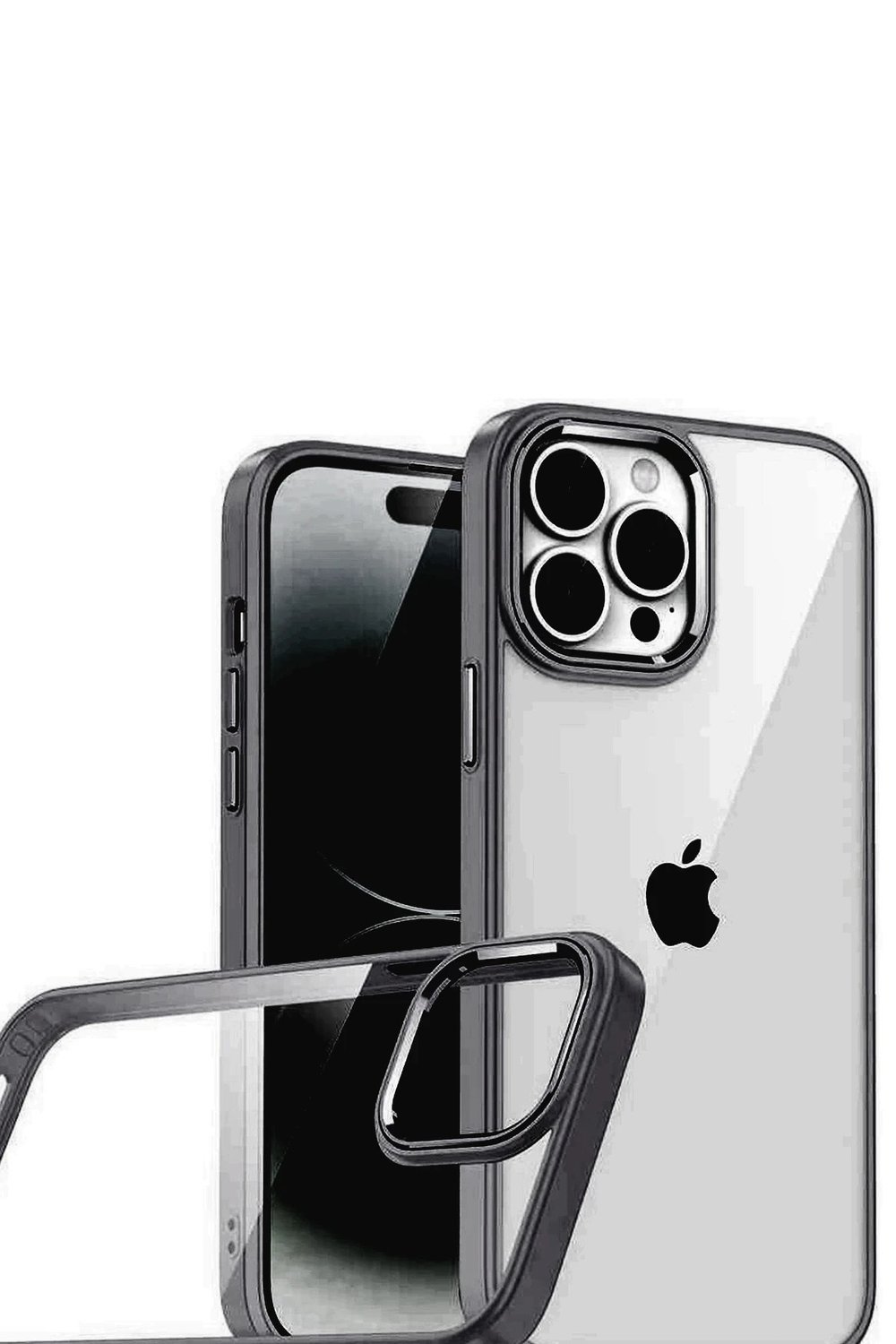 Mey İthalat®   iPhone 15 Pro Max  Lensli Silikon - Siyah