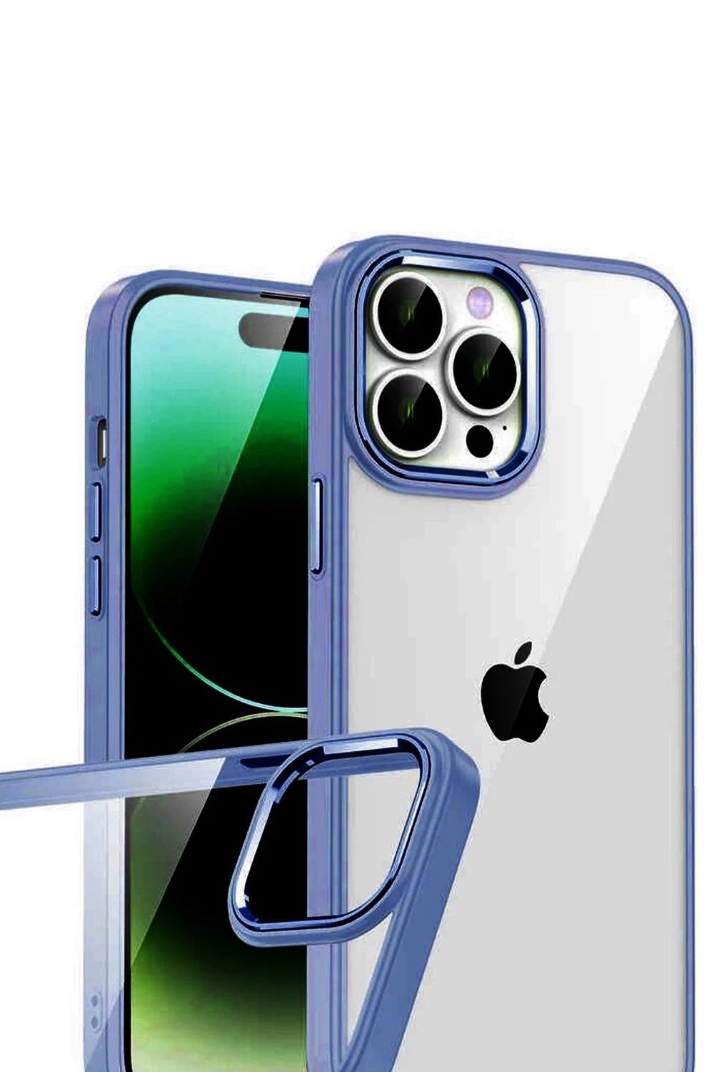 Mey İthalat®   iPhone 15 Pro Max  Lensli Silikon - Lacivert