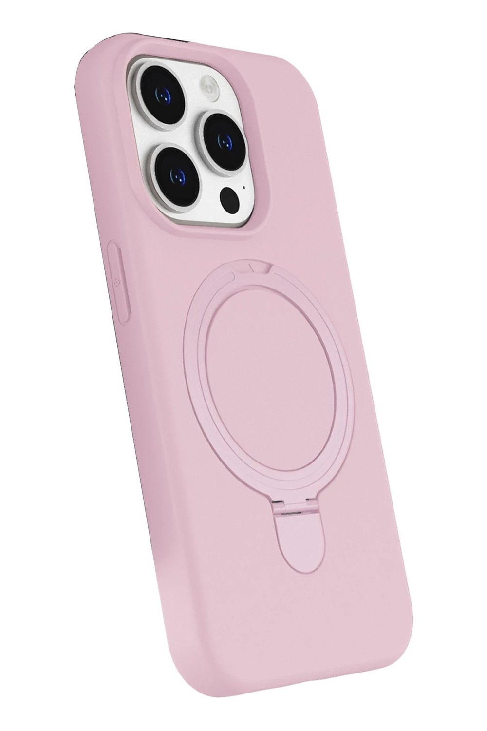 Mey İthalat®   iPhone 15 Pro Max Regal Magsafe Standlı Kapak - Açık Pembe