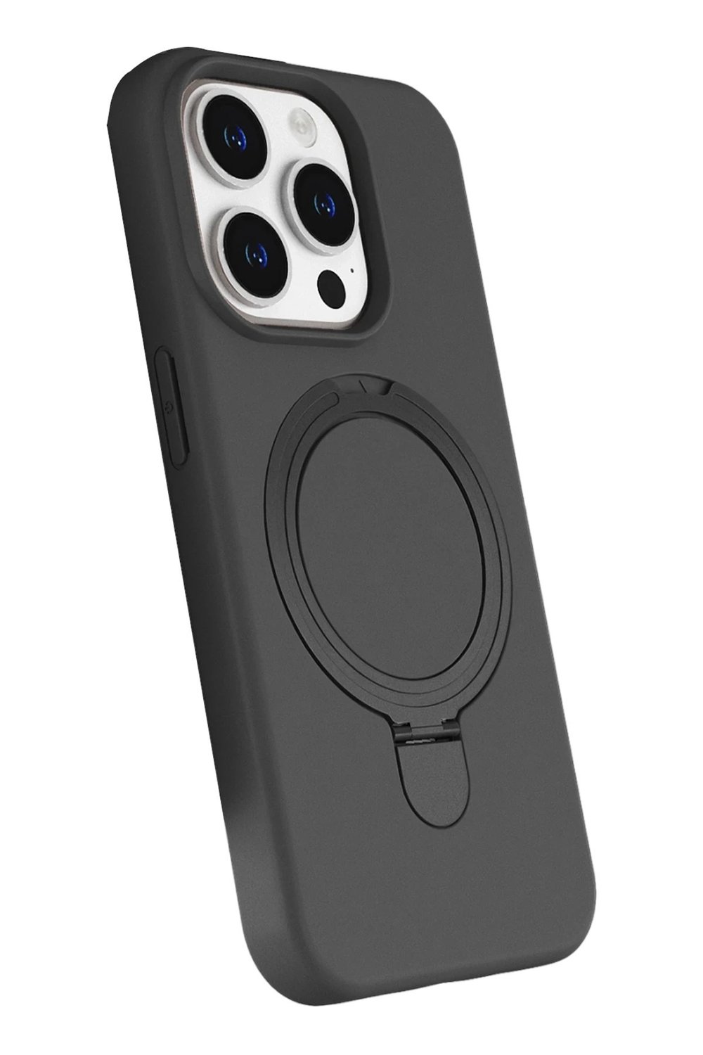 Mey İthalat®   iPhone 15 Pro Max Regal Magsafe Standlı Kapak - Titan Gri