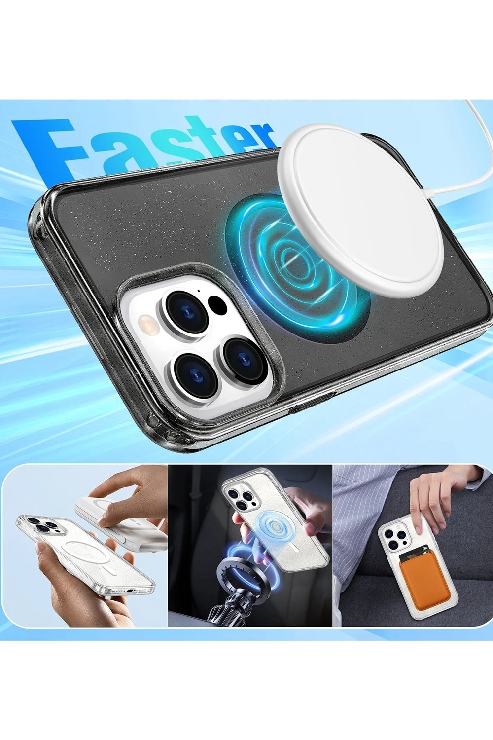 Mey İthalat®   iPhone 15 Pro Max Star Magsafe Kapak - Mor