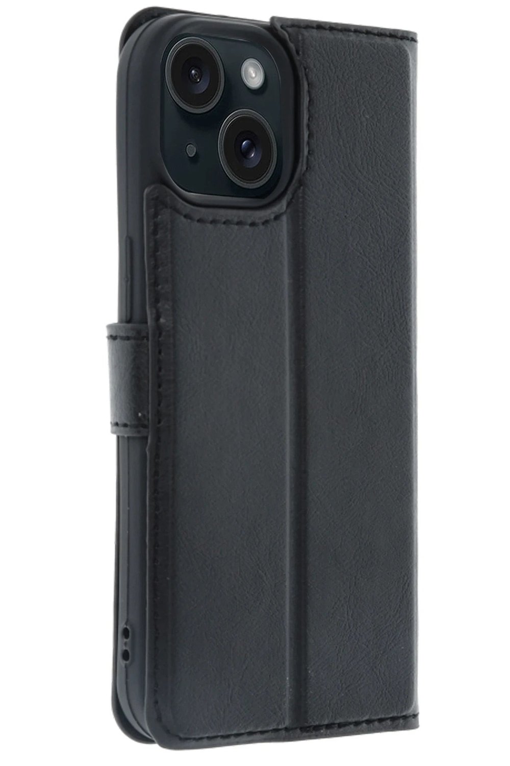 Mey İthalat®   iPhone 15 Trend S Plus Kapaklı Kılıf - Siyah