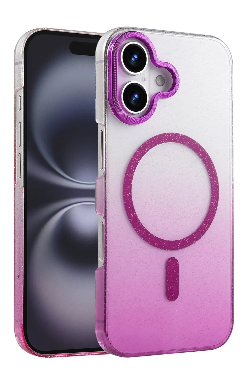 Mey İthalat®   iPhone 16 Glossy Magsafe Kapak - Mor