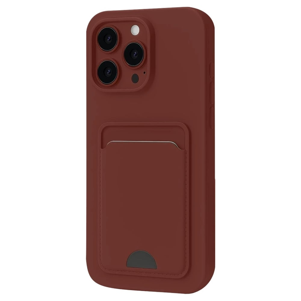 Mey İthalat®   iPhone 16 Pro Kılıf Kelvin Kartvizitli Silikon - Bordo