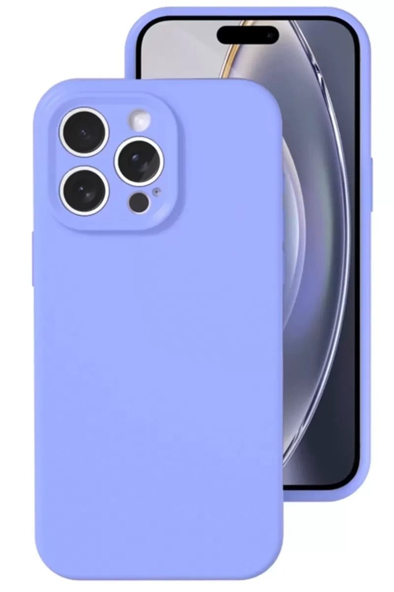 Mey İthalat®   iPhone 16 Pro Kılıf Nano içi Kadife Silikon - Lila
