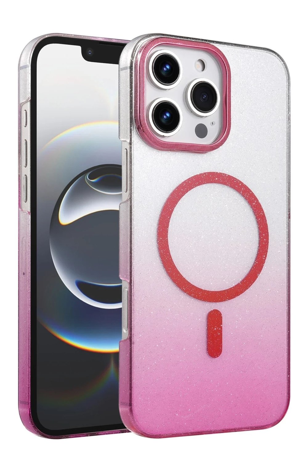 Mey İthalat®   iPhone 16 Pro Max Glossy Magsafe Kapak - Pembe
