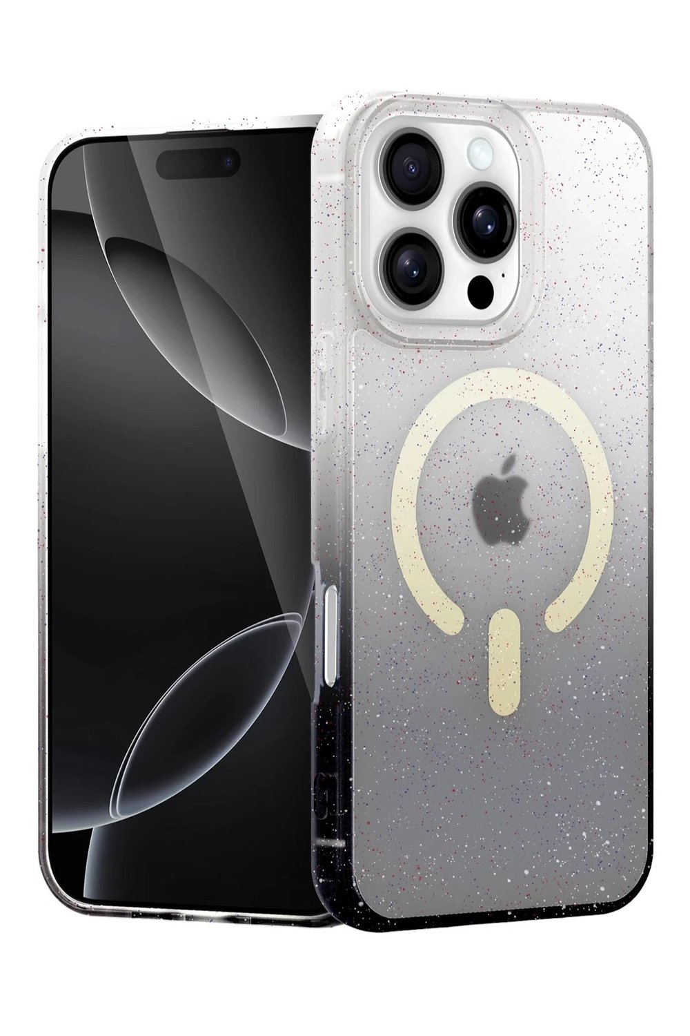 Mey İthalat®   iPhone 16 Pro Max Pummel Shiny Magsafe Kapak - Siyah