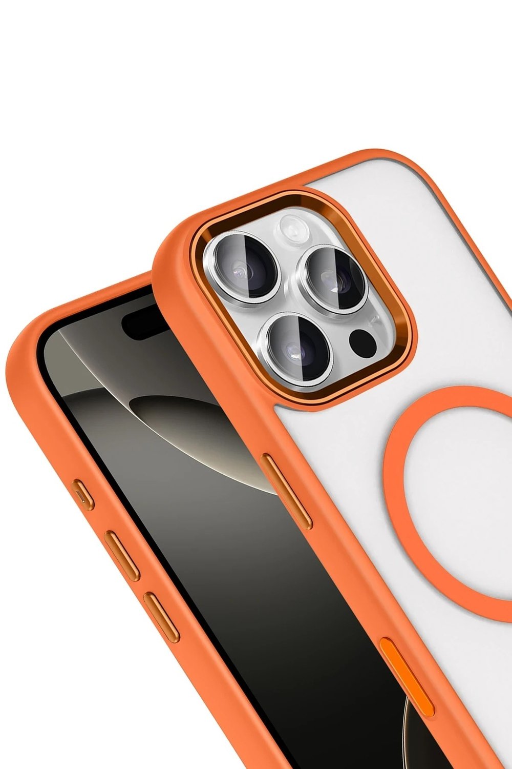 Mey İthalat®   iPhone 16 Pro Max Terea Magsafe Kapak - Turuncu