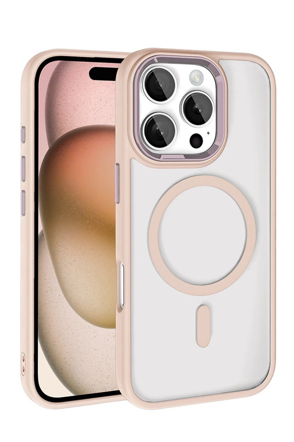 Mey İthalat®   iPhone 16 Pro Max Terea Magsafe Kapak - Pembe