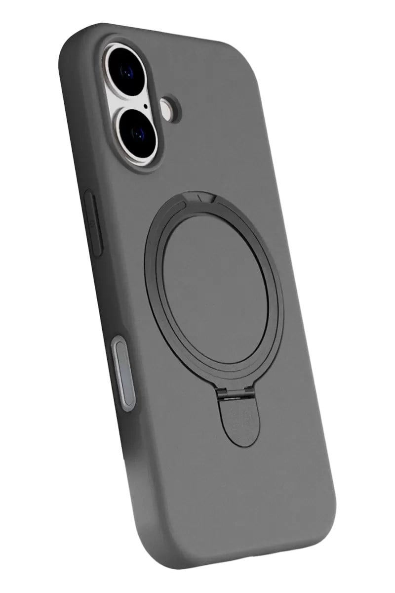 Mey İthalat®   iPhone 16 Regal Magsafe Standlı Kapak - Titan Gri
