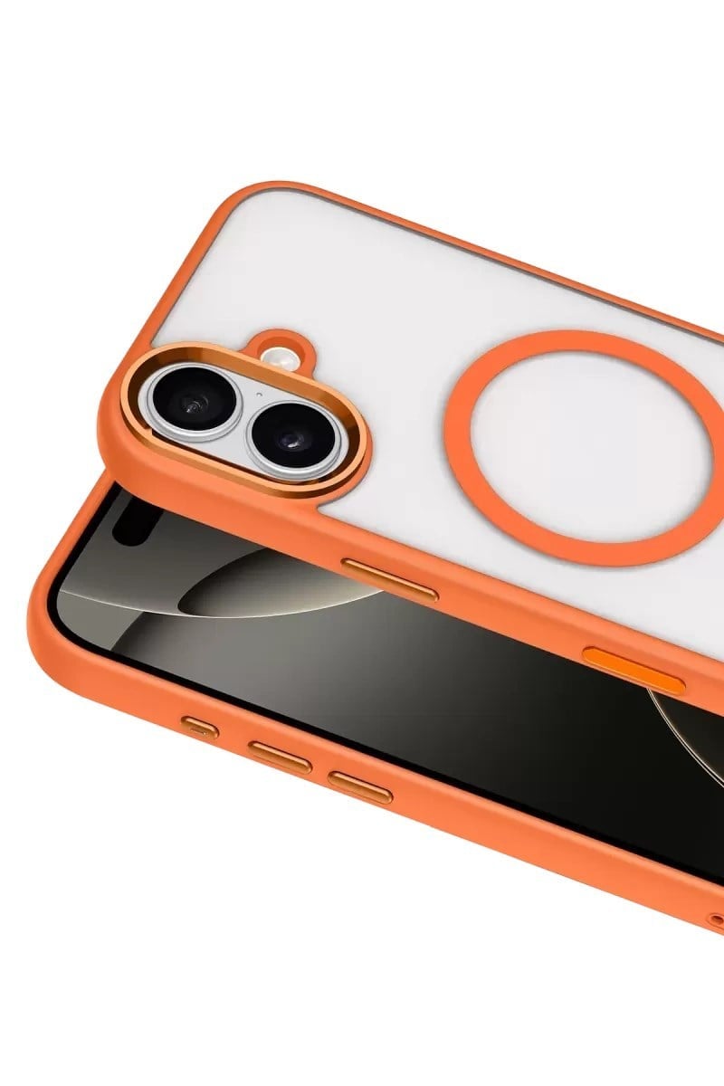 Mey İthalat®   iPhone 16 Terea Magsafe Kapak - Turuncu