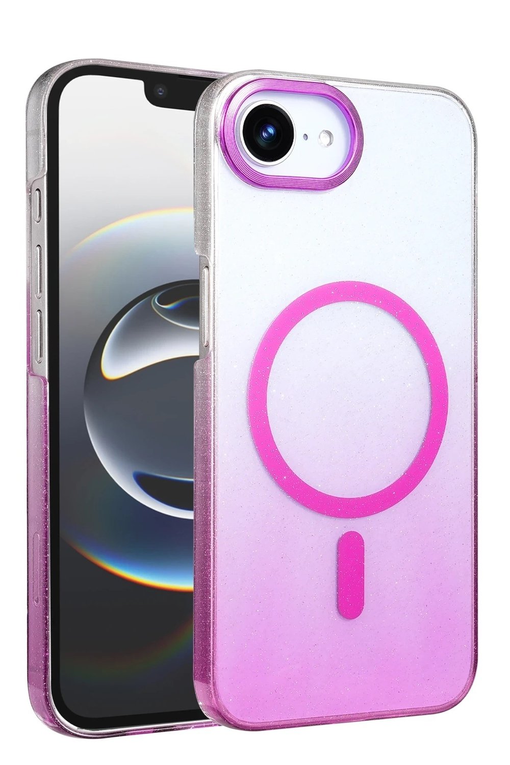 Mey İthalat®   iPhone 16E Glossy Magsafe Kapak - Mor