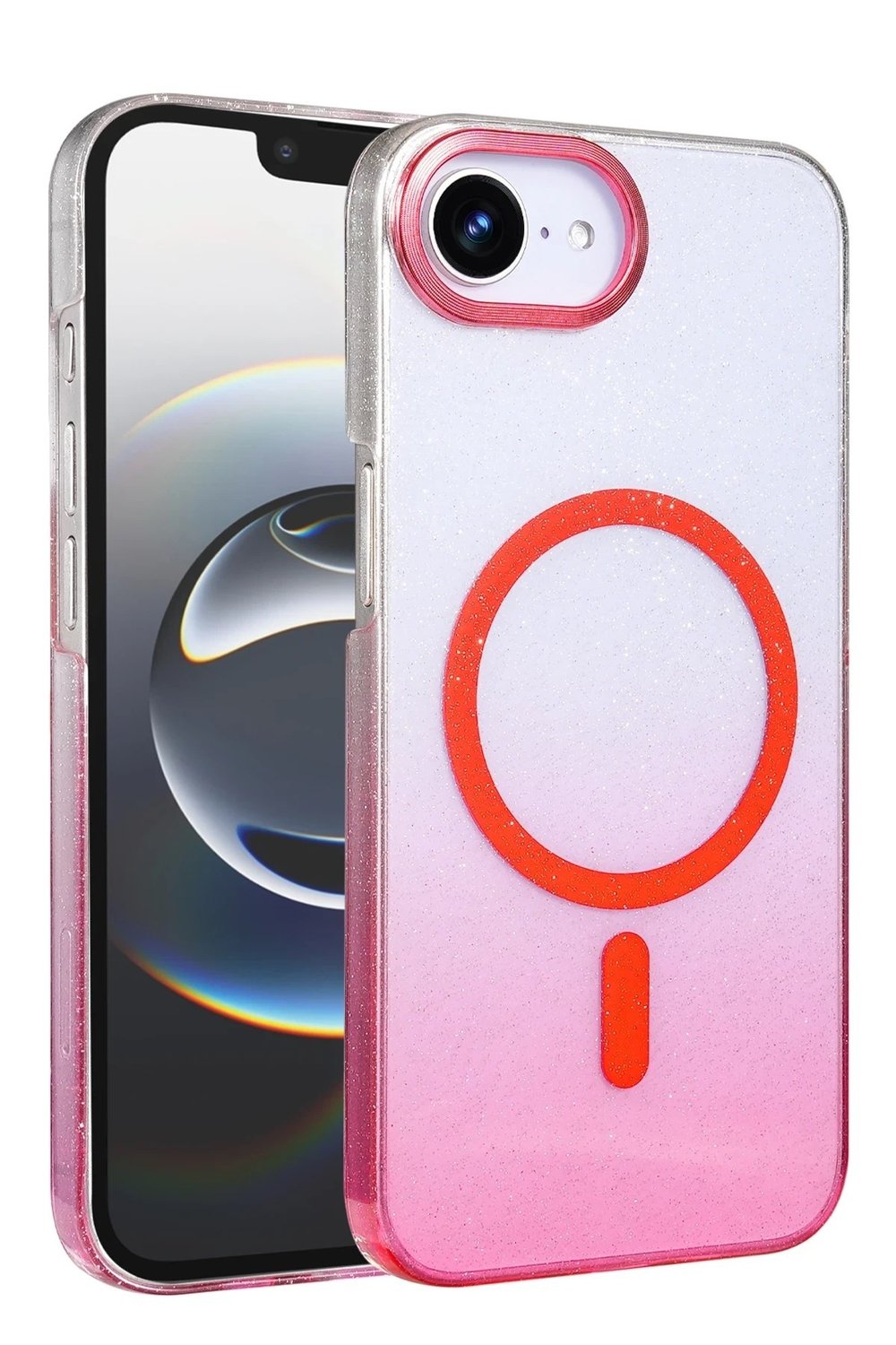 Mey İthalat®   iPhone 16E Glossy Magsafe Kapak - Pembe