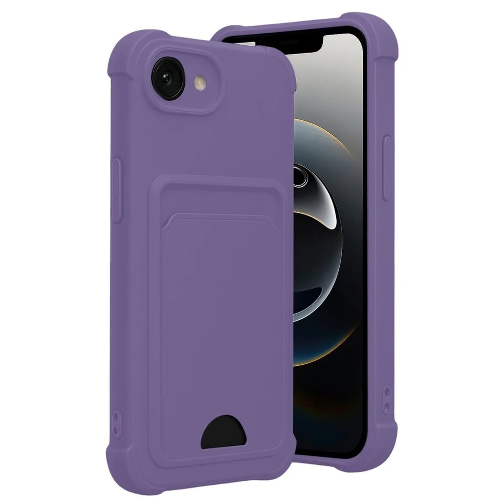 Mey İthalat®   iPhone 16E Kelvin Kartvizitli Silikon - Lila